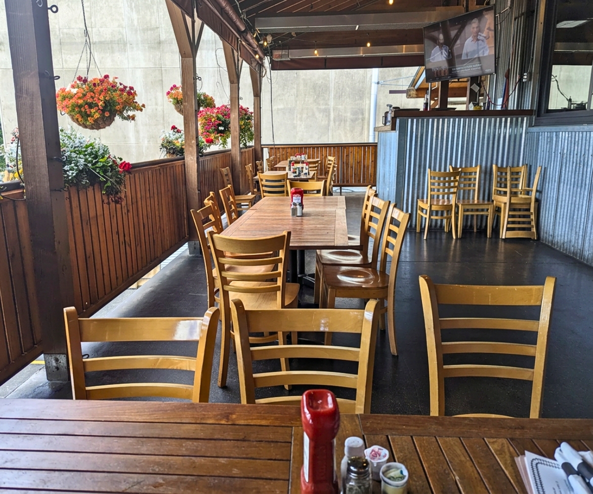 deck at Steamworks Brewing Company in Durango, CO