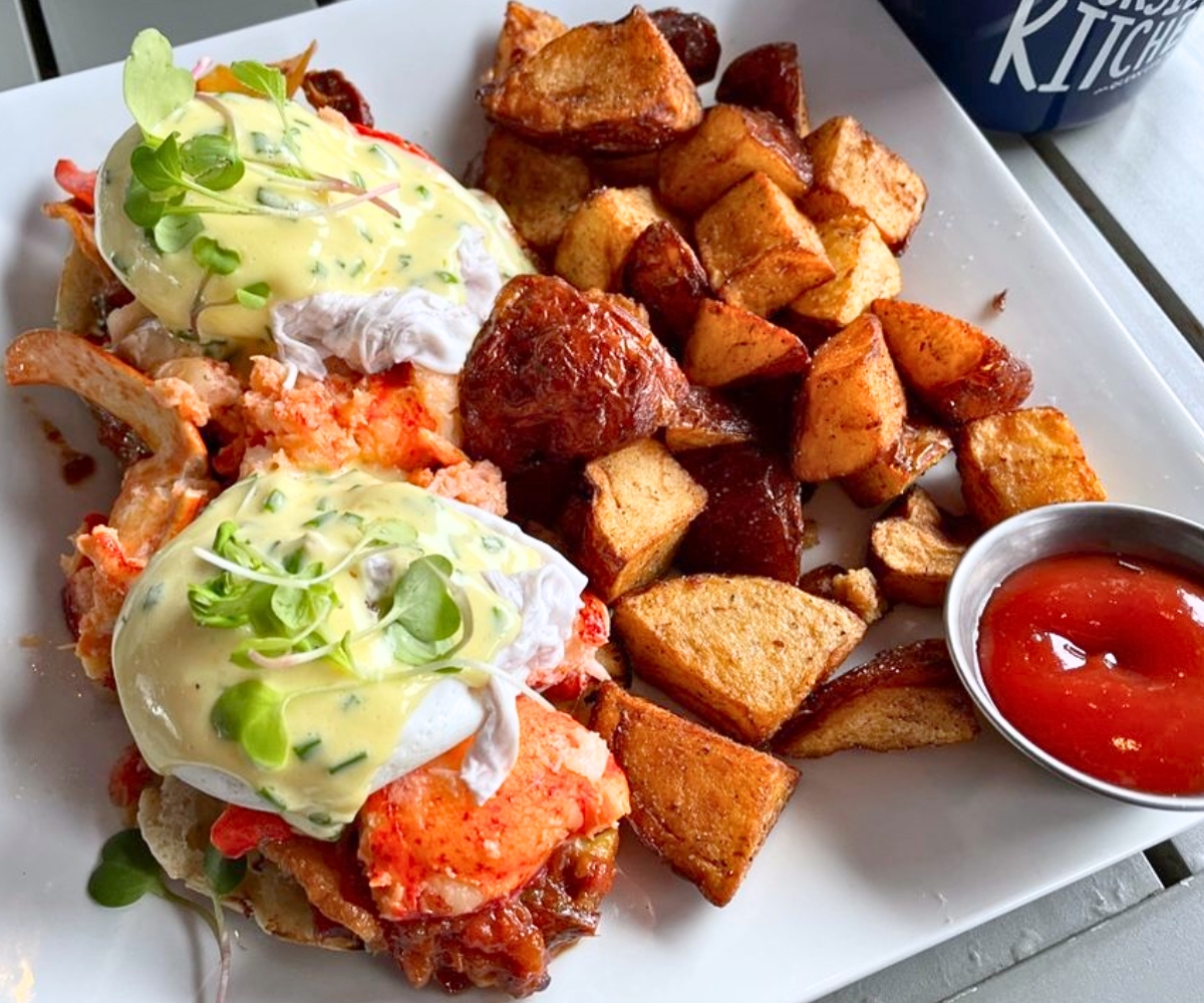 Lobster Benedict at Dockside Kitchen in Ocean City, NJ