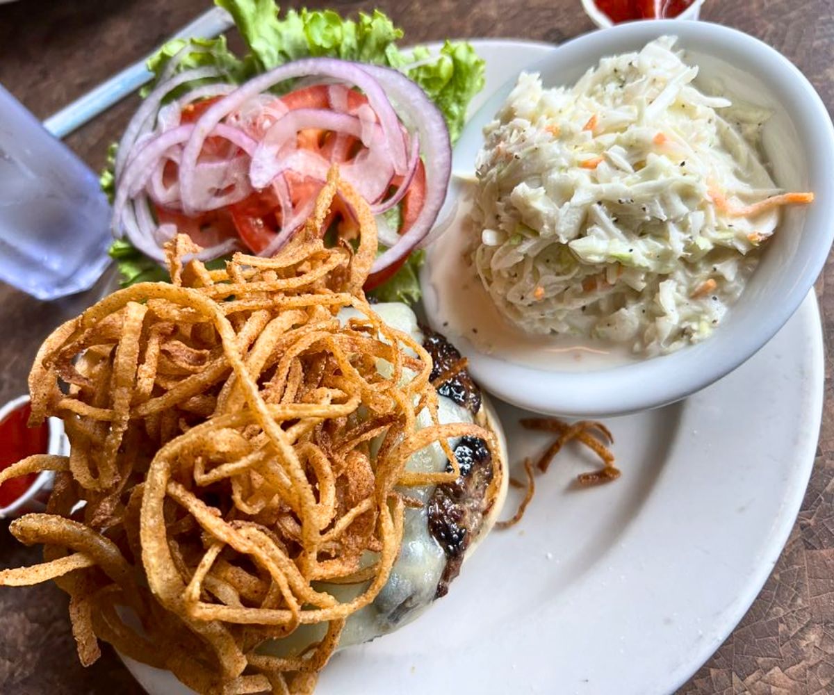 Creole Burger at Zoey's Double Hex in Manchester, Vermont