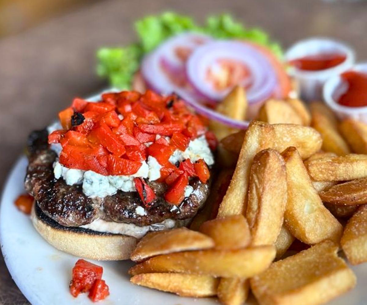 Special Hex Burger at Zoey's Double Hex in Manchester, VT