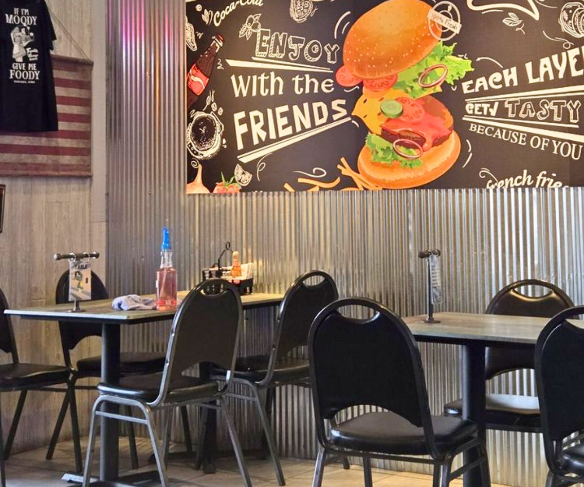 interior of Foodie Garage Eatery in Dubuque, IA