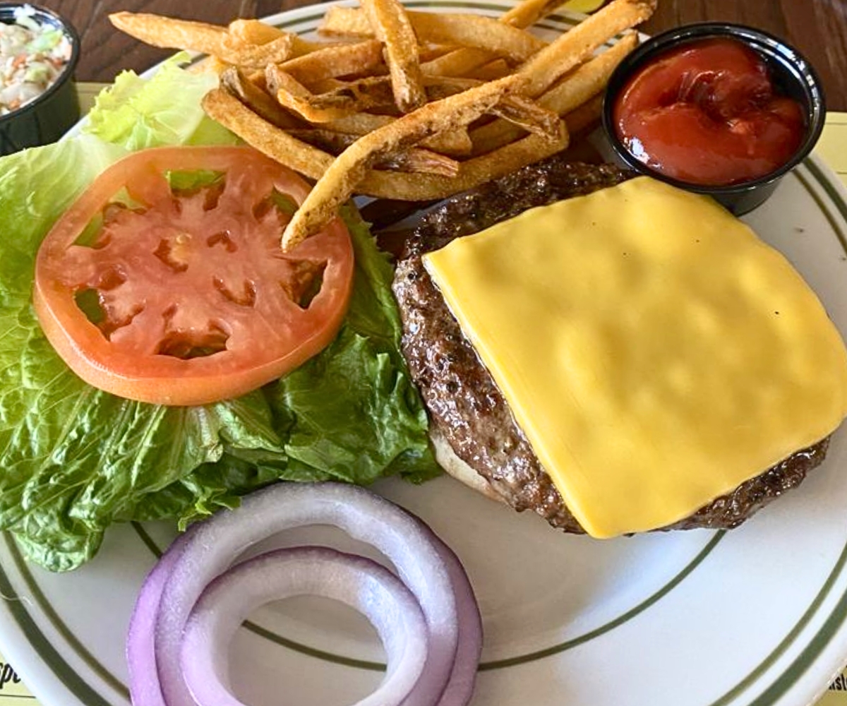 burger at Jimmy's Old Town Tavern in Herndon, VA