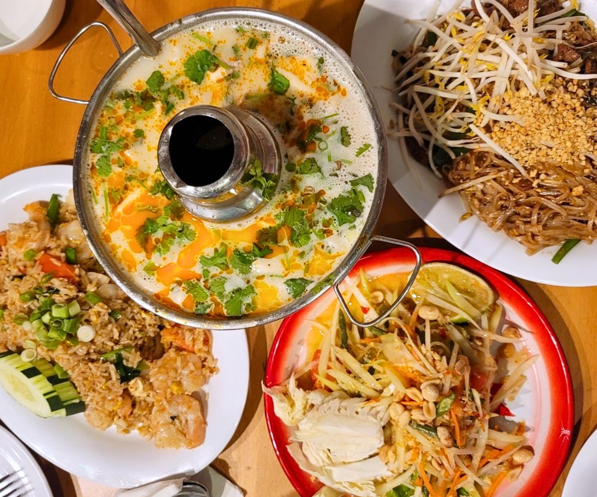 spread at Too Thai Street Eats in Carrollton, Texas