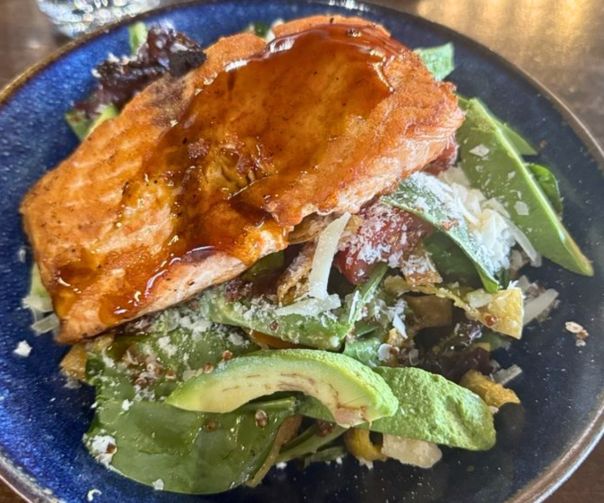 Salmon Salad at 712 Eat + Drink in Council Bluffs, IA