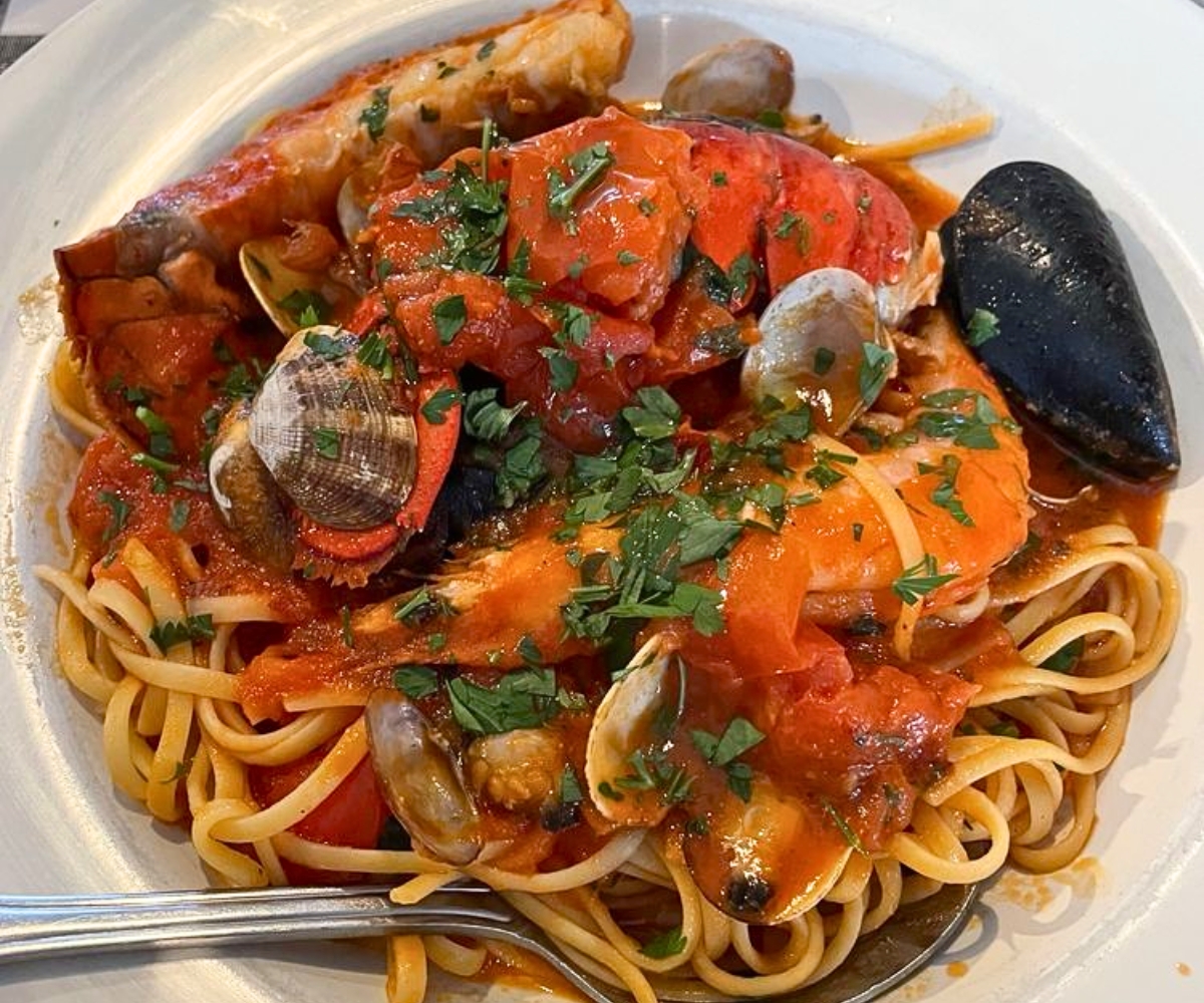 Seafood Pasta Special at Bacco Trattoria Italiana in Lacey, WA