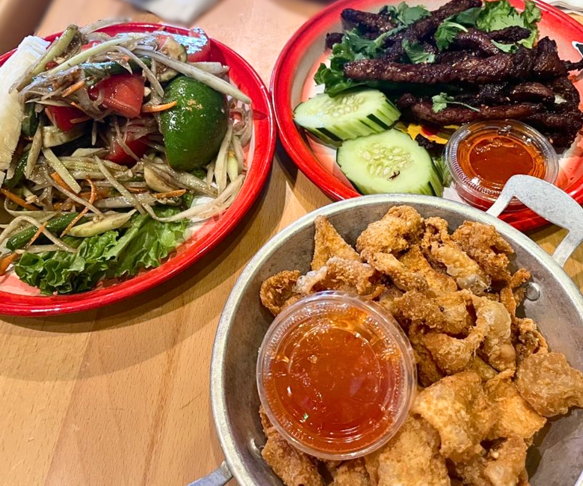 dishes at Too Thai Street Eats in Carrollton, TX