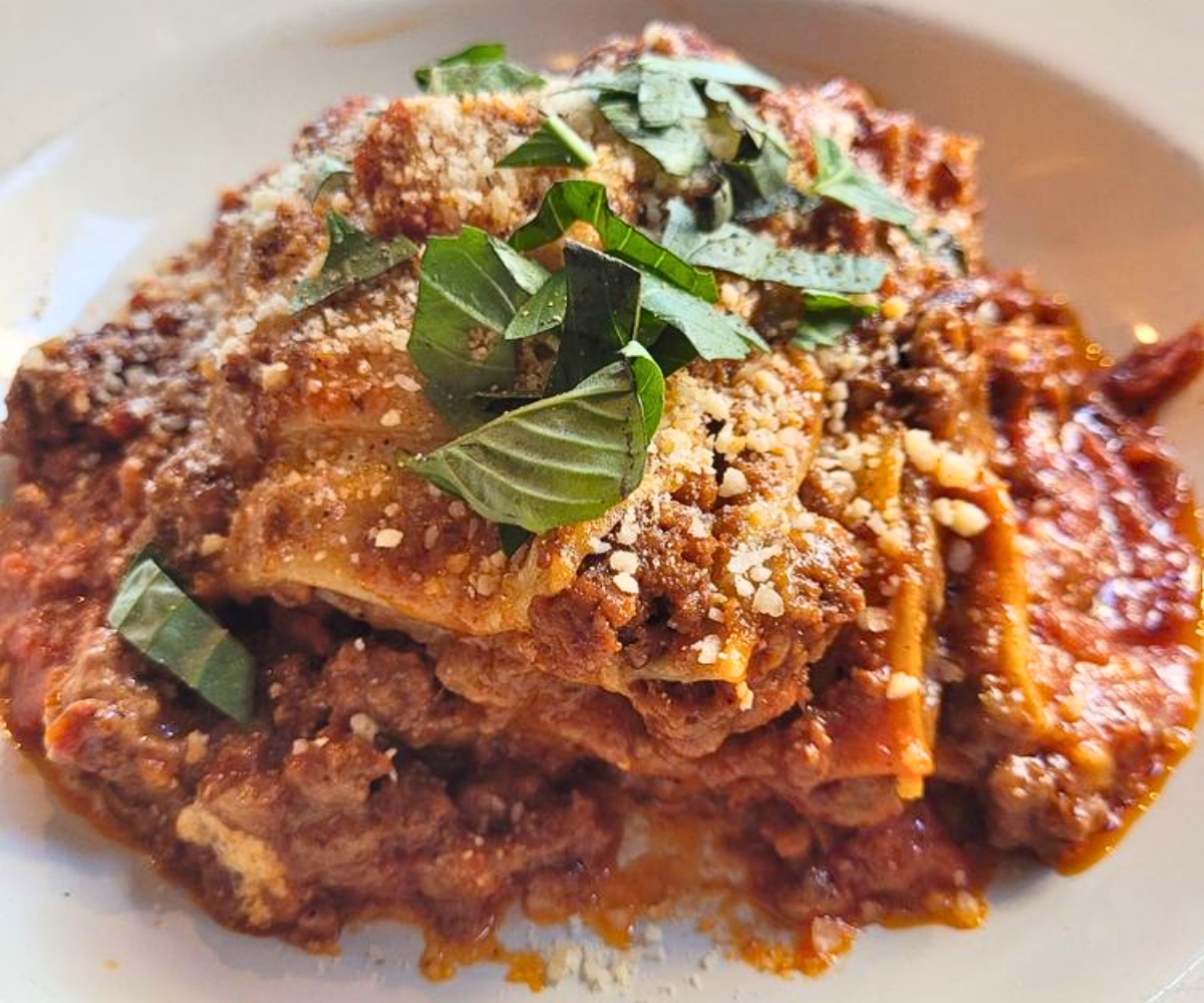 lasgana at Bacco Trattoria Italiana in Lacey, Washington