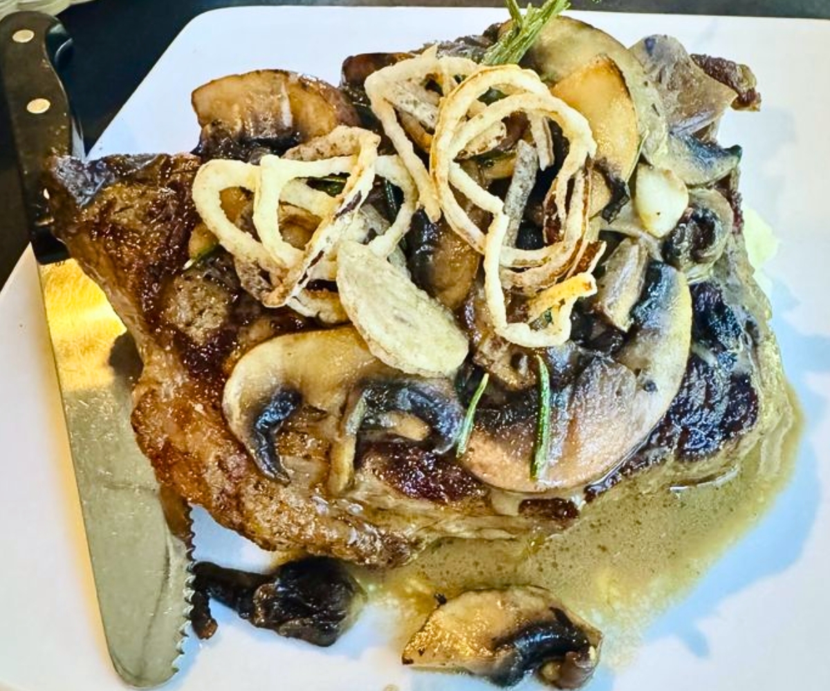 ribeye at Bacco Trattoria Italiana in Lacey, WA