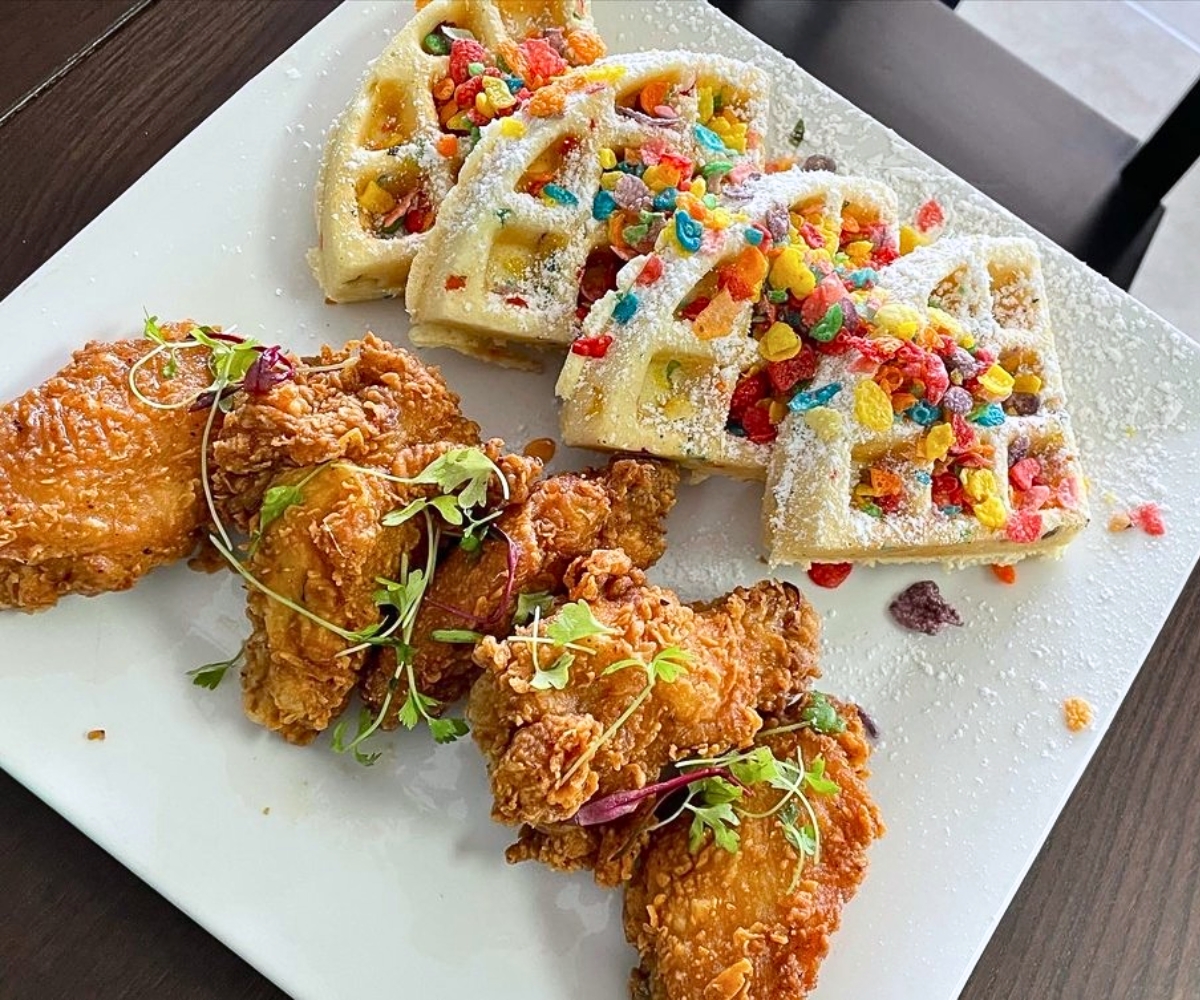 Chicken & Waffles at Tasty G Spot in Lauderhill, Florida
