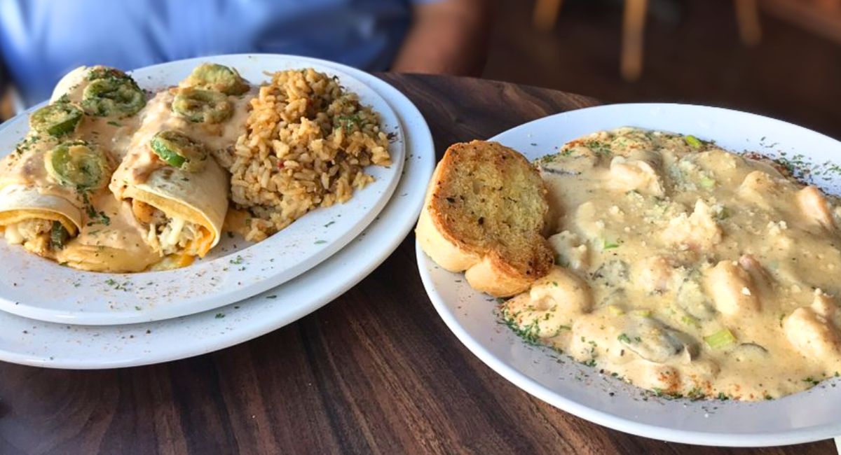 spread at Cafe la Fleur in Laurel, MS