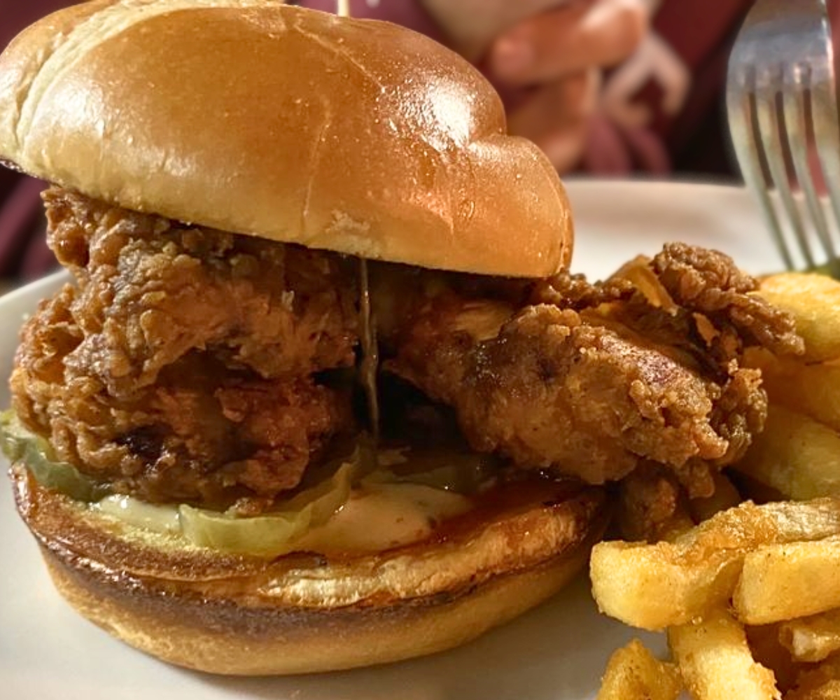Hot Honey Chicken Sandwich at The Feed Sack in Aiken, SC