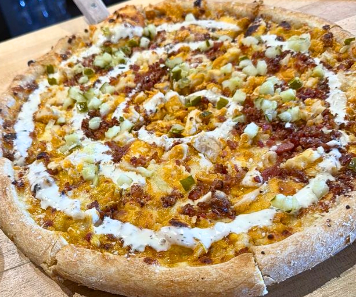 pizza at Tomato Bar Pizza Bakery in Schererville, Indiana