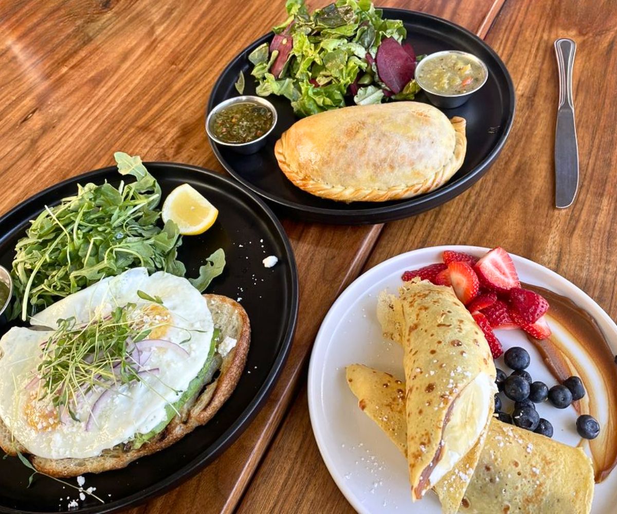 spread at Cafecito in Santa Fe, New Mexico