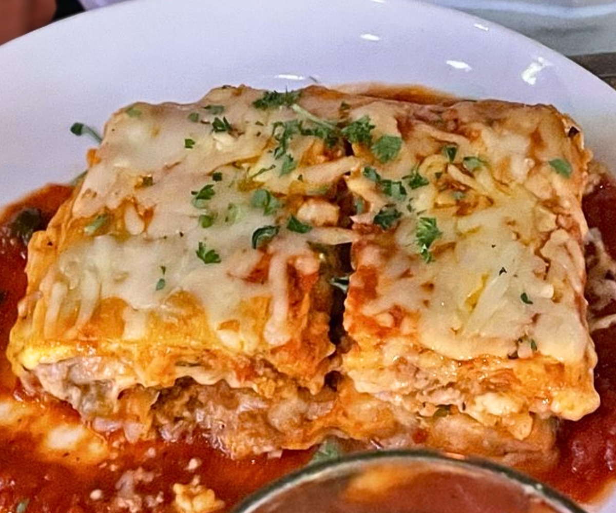 lasagna at Pastabilities in Syracuse, NY