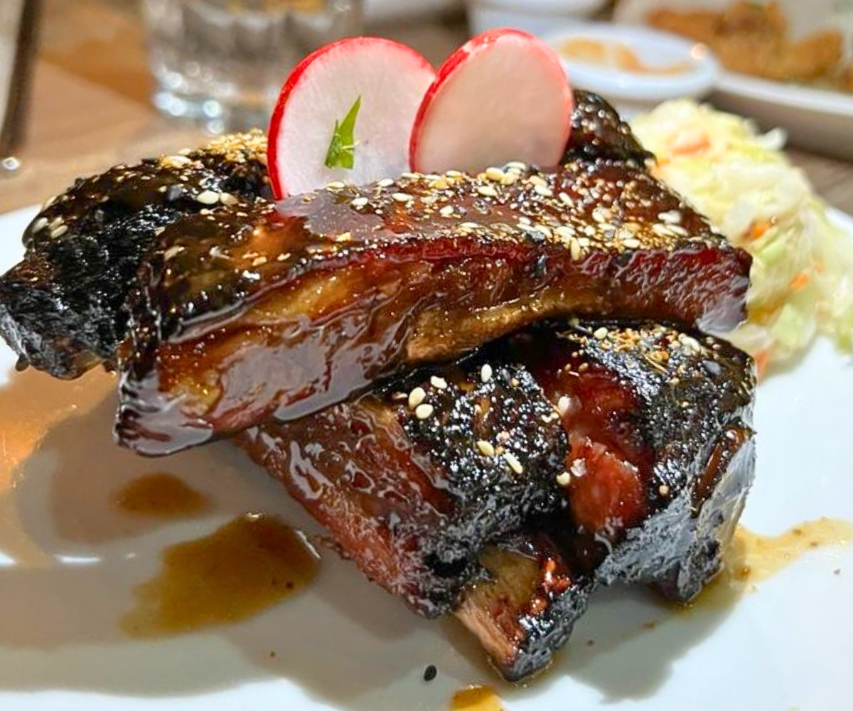 Soy and ginger glazed Korean pork ribs at Crisp Rochester in Rochester, NY