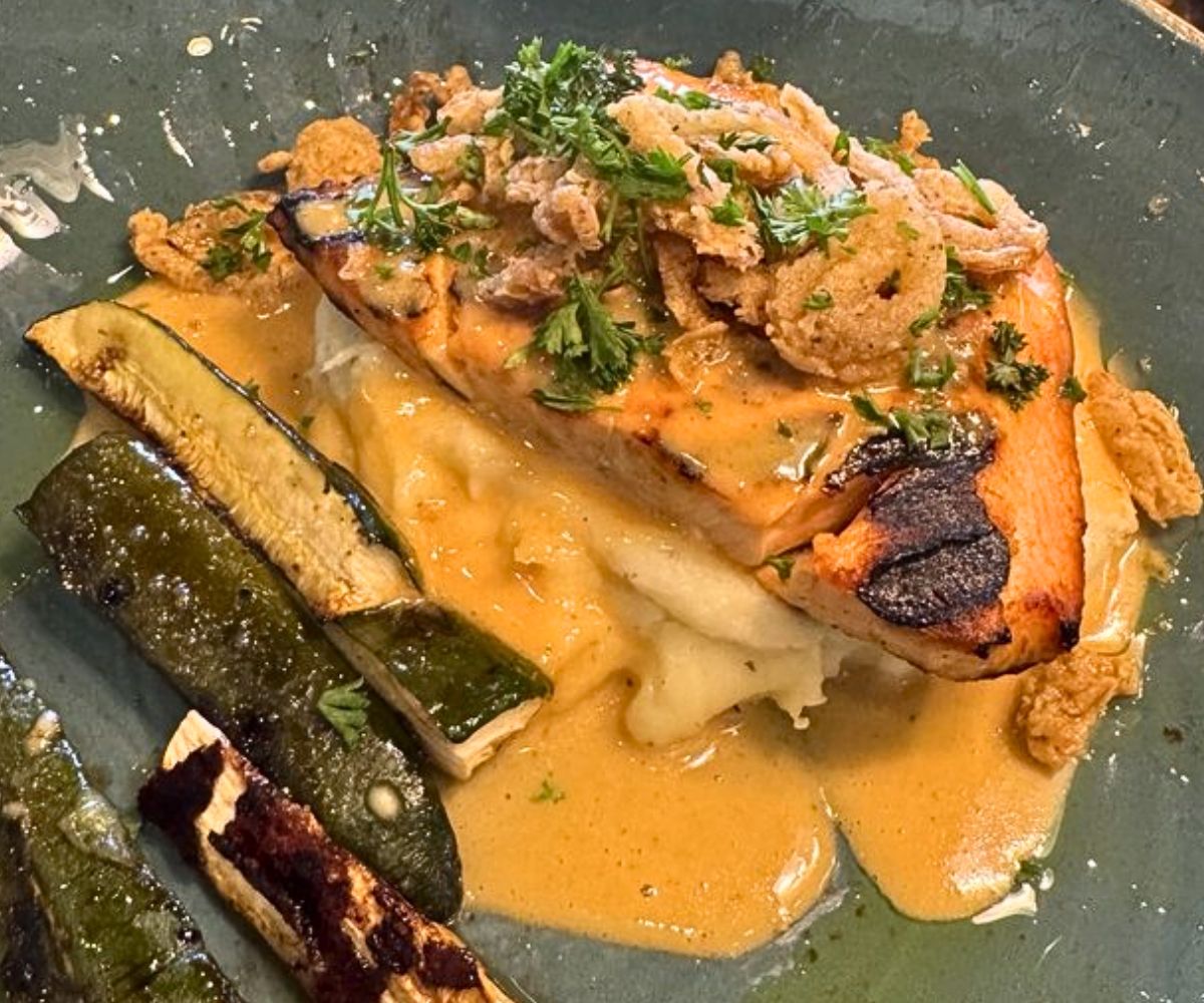 salmon at Old Glory Distilling in Clarksville, Tennessee