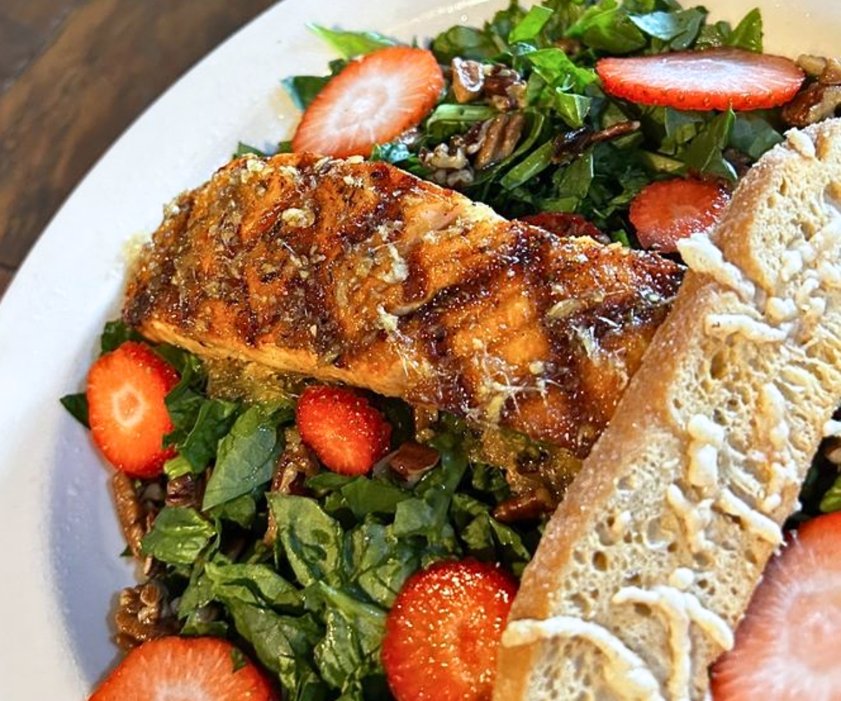 Salmon Salad at Ironwood Grill in Texarkana, TX