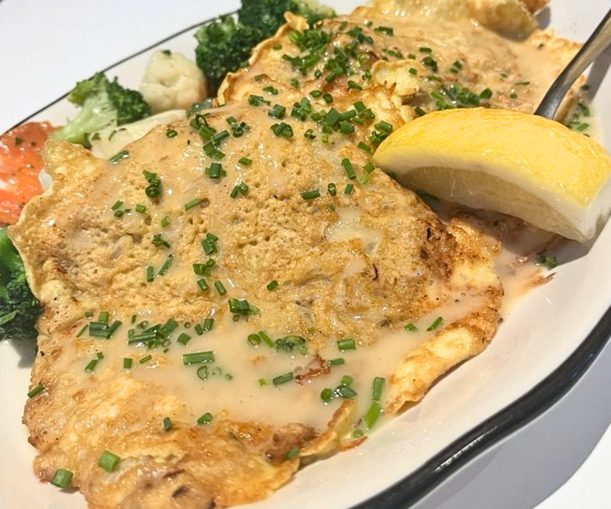 Veal Francaise at Caruso's Grocery in Washington, DC