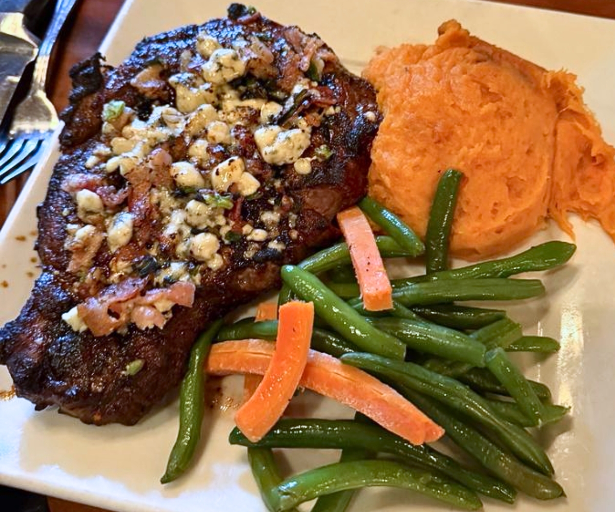 Black & Bleu Ribeye at Jesse's Restaurant & Tavern in Hanover, NH
