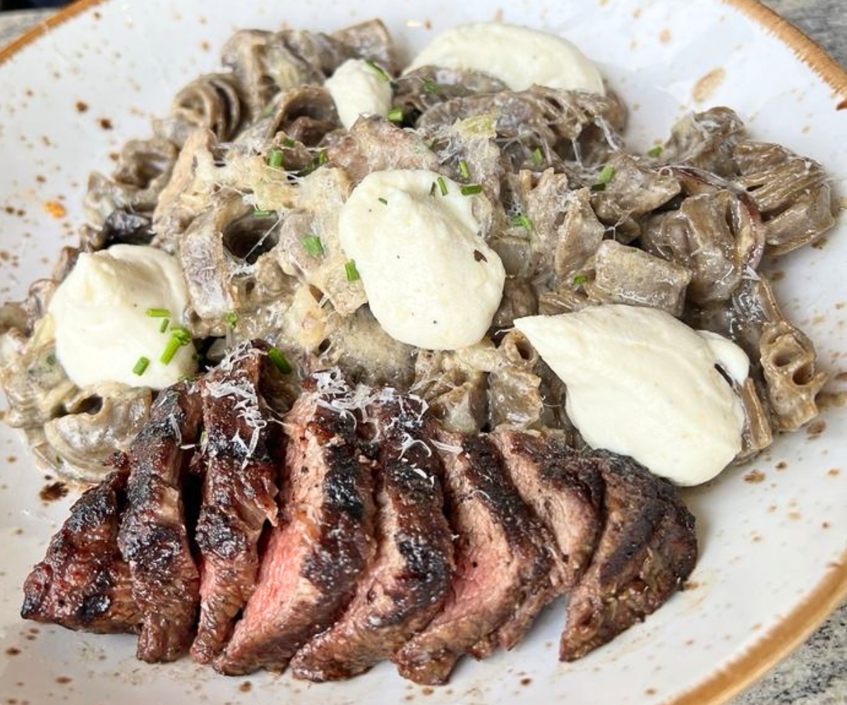 Steak and Mushroom Pasta at Crave Kitchen & Bar in Eagle, Idaho