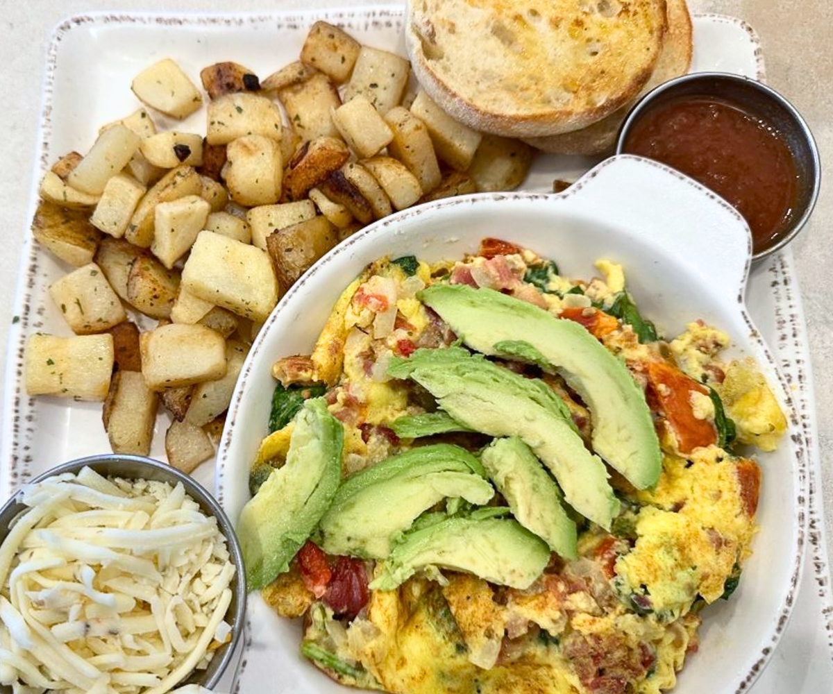 Bacon Avocado Scramble at Bluebird Cafe in Thornton, CO