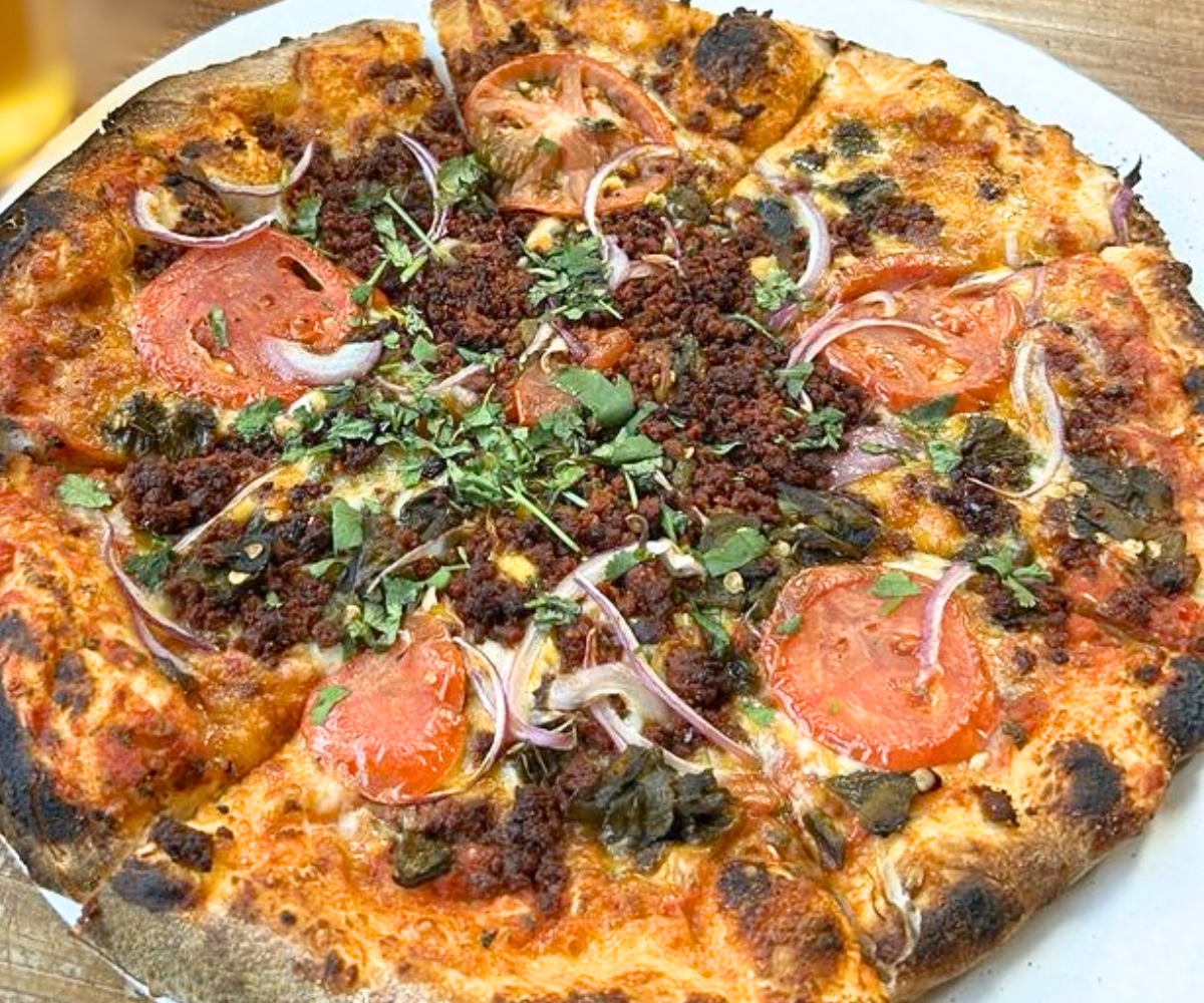 The Zia Pie at Cloudcroft Brewing Company in Cloudcroft, NM