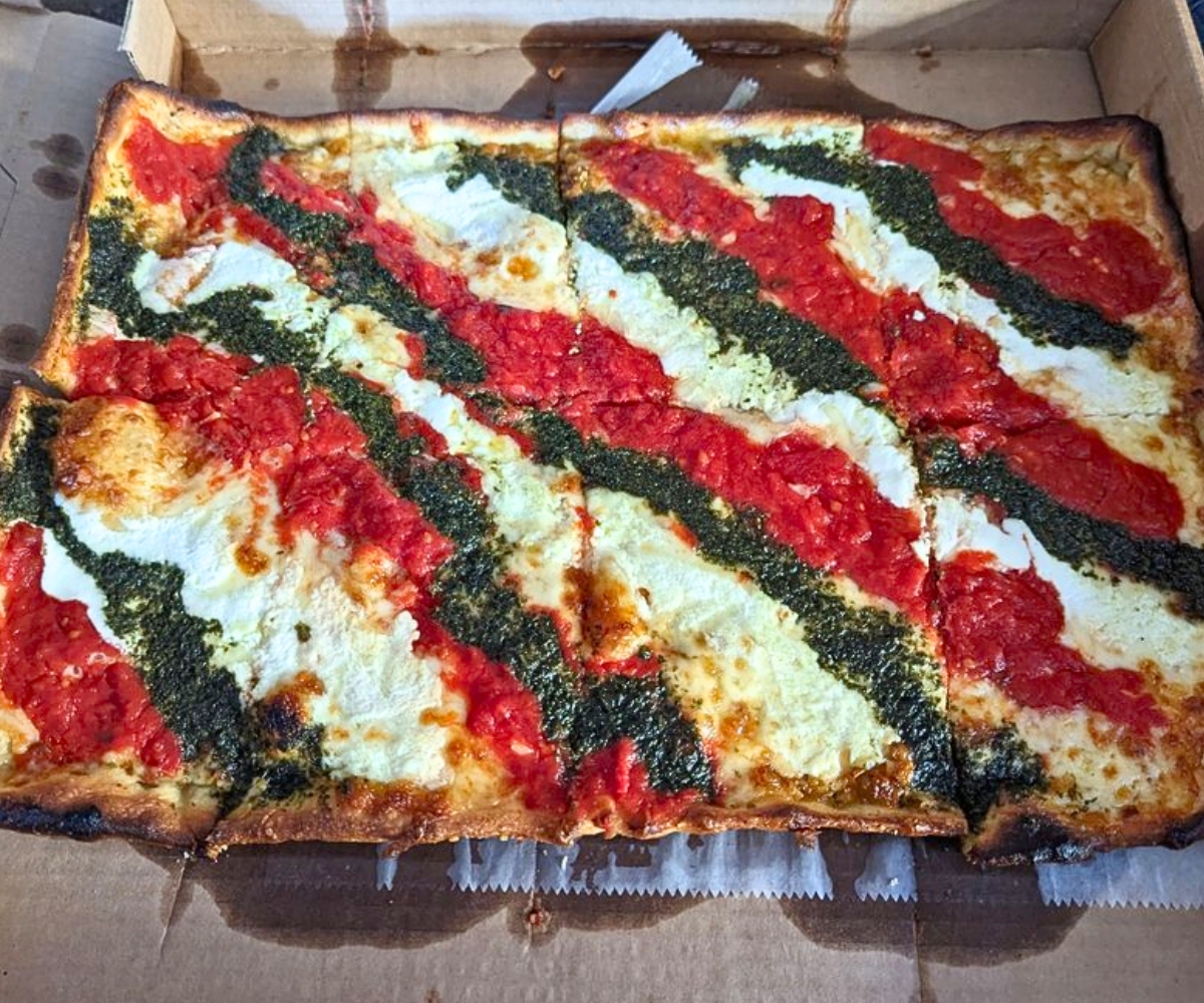 Italian Flag Pizza at Pienezza Pizza in Kissimmee, Florida