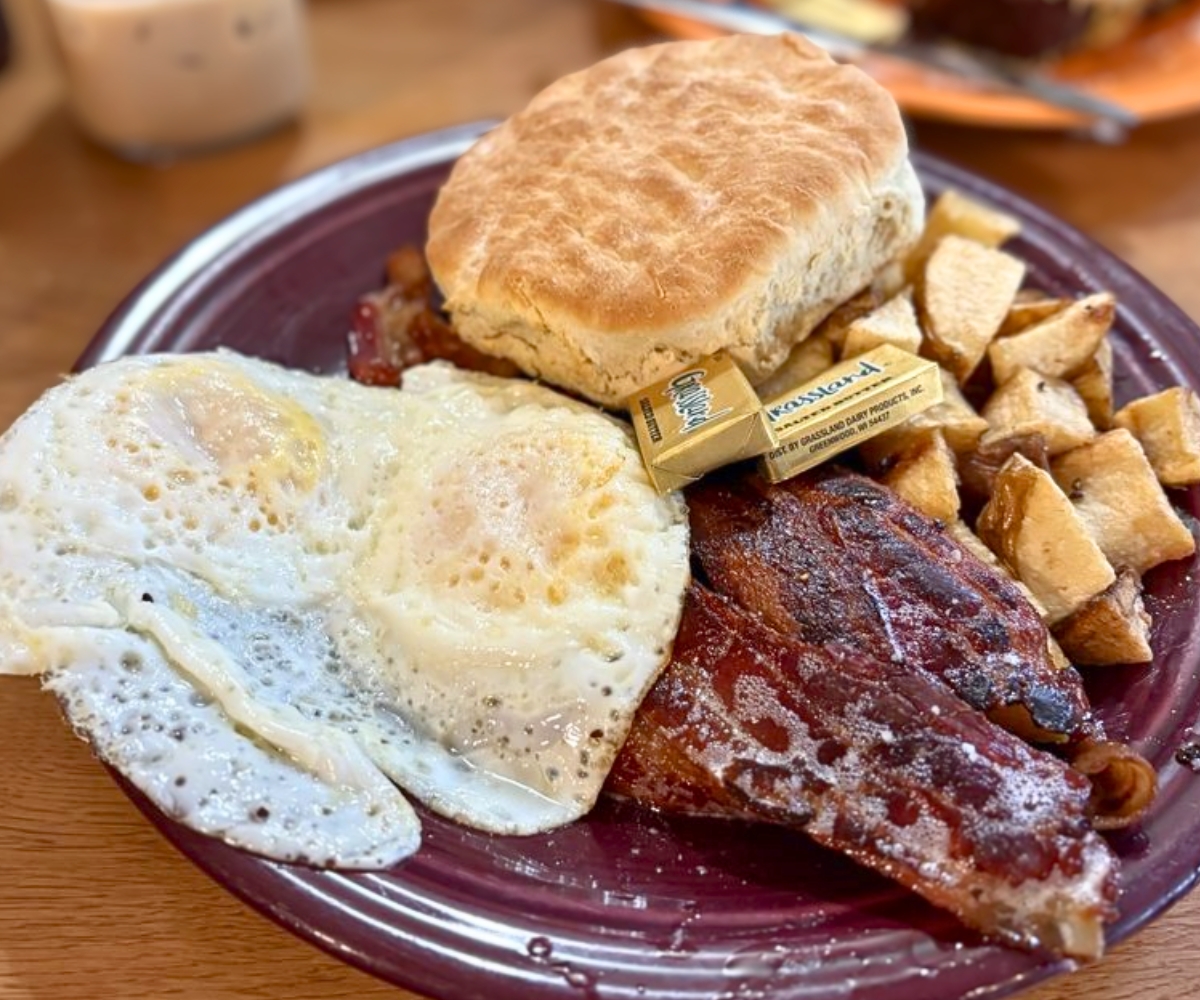 Breakfast Platter at Charlotte's Cafe in Berkeley Springs, WV