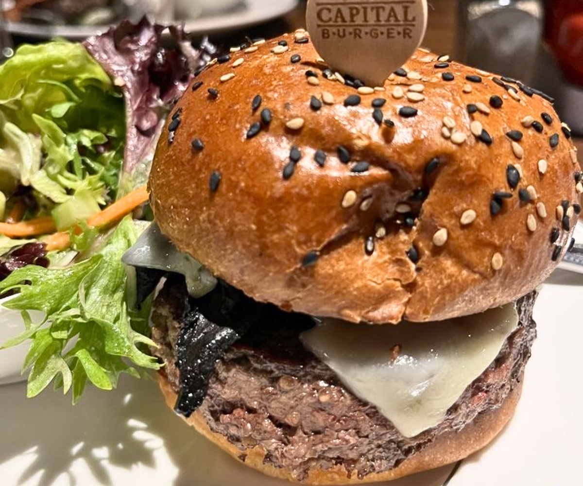 Roasted Wild Mushroom and Swiss Burger at The Capital Burger in Washington, DC