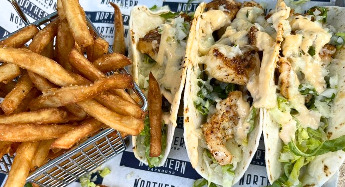 Blackened Walleye Tacos at Northern Taphouse in Plymouth, Minnesota