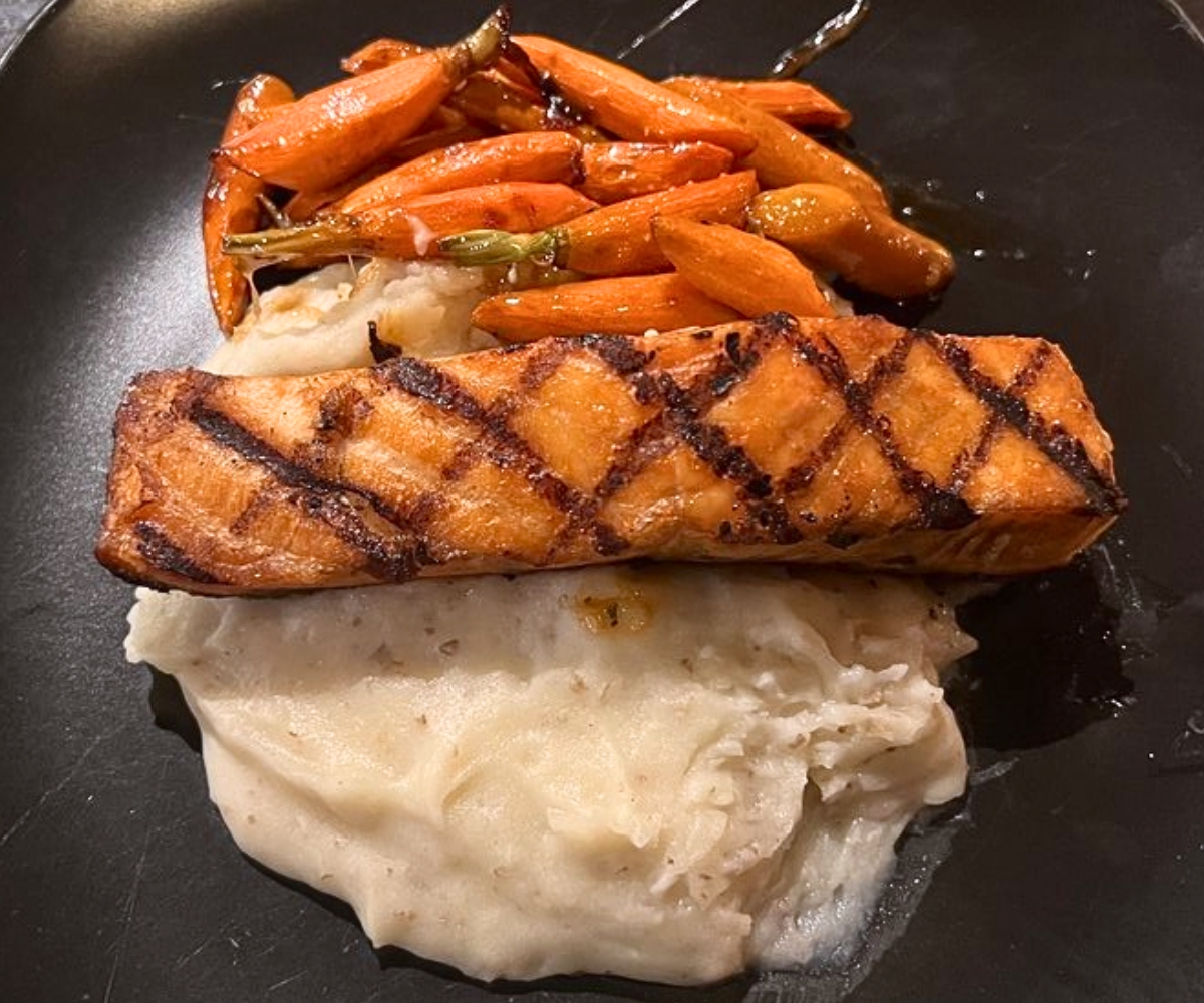 Grilled Salmon at Coppermill Steakhouse in Kearney, Nebraska