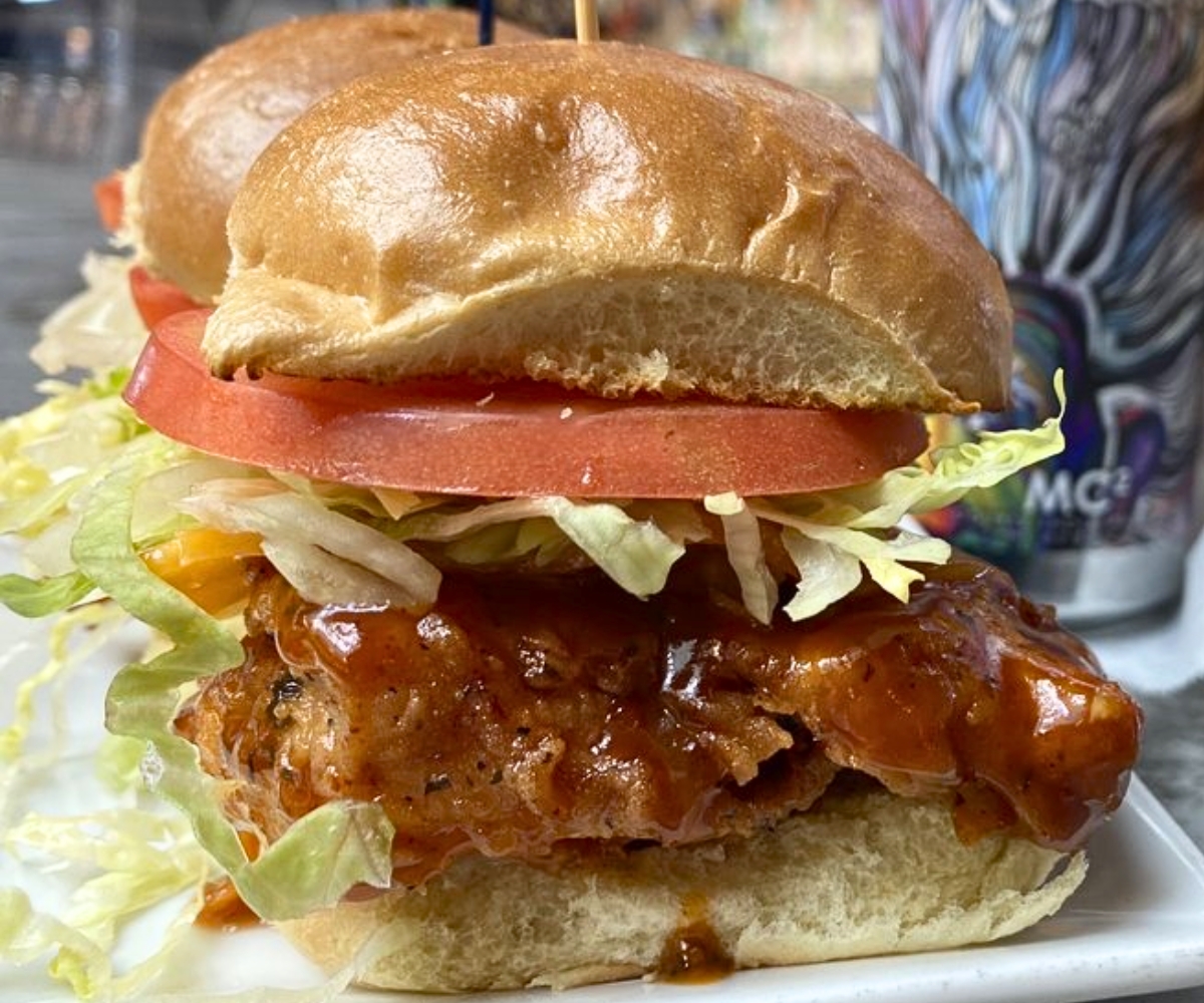 Hot Honey chicken sandwich at Laura's Bar And Grill in Smithfield, Rhode Island