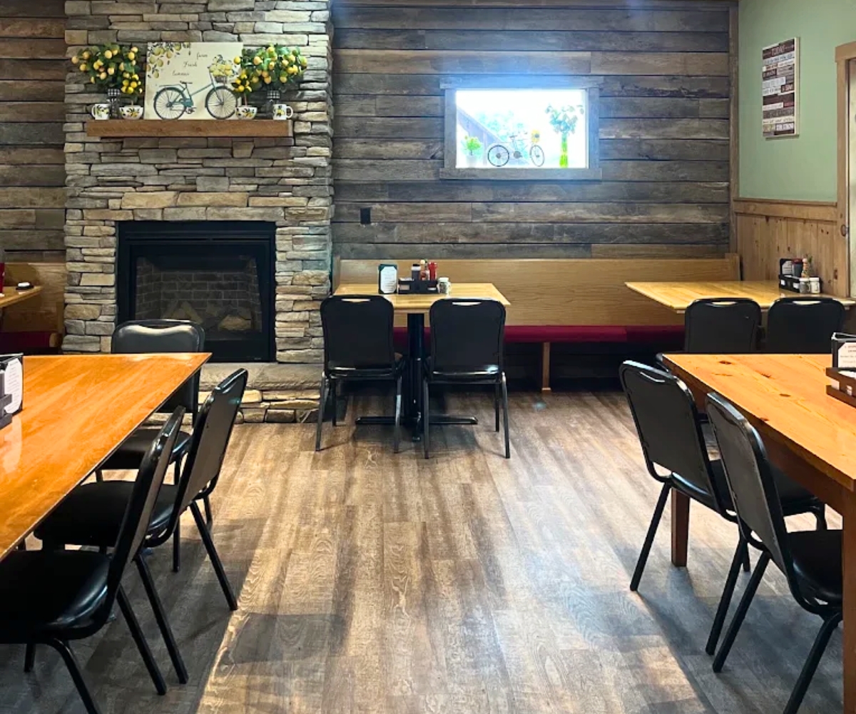 interior of Charlotte's Cafe in Berkeley Springs, West Virginia