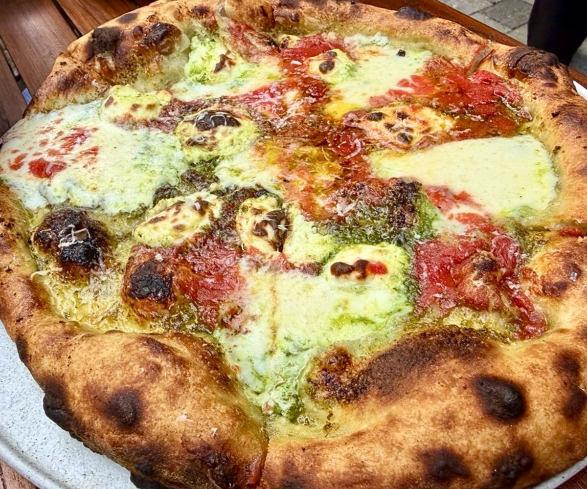 Upside Down Pizza at Bardea Food & Drink in Wilmington, DE