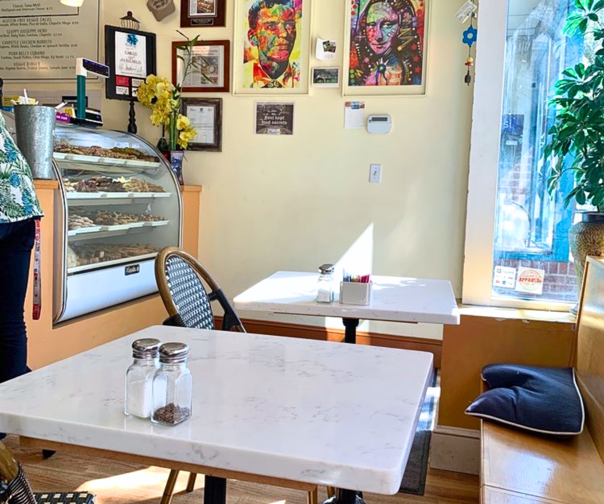 interior of Pop's Espresso Bar in New Rochelle, New York