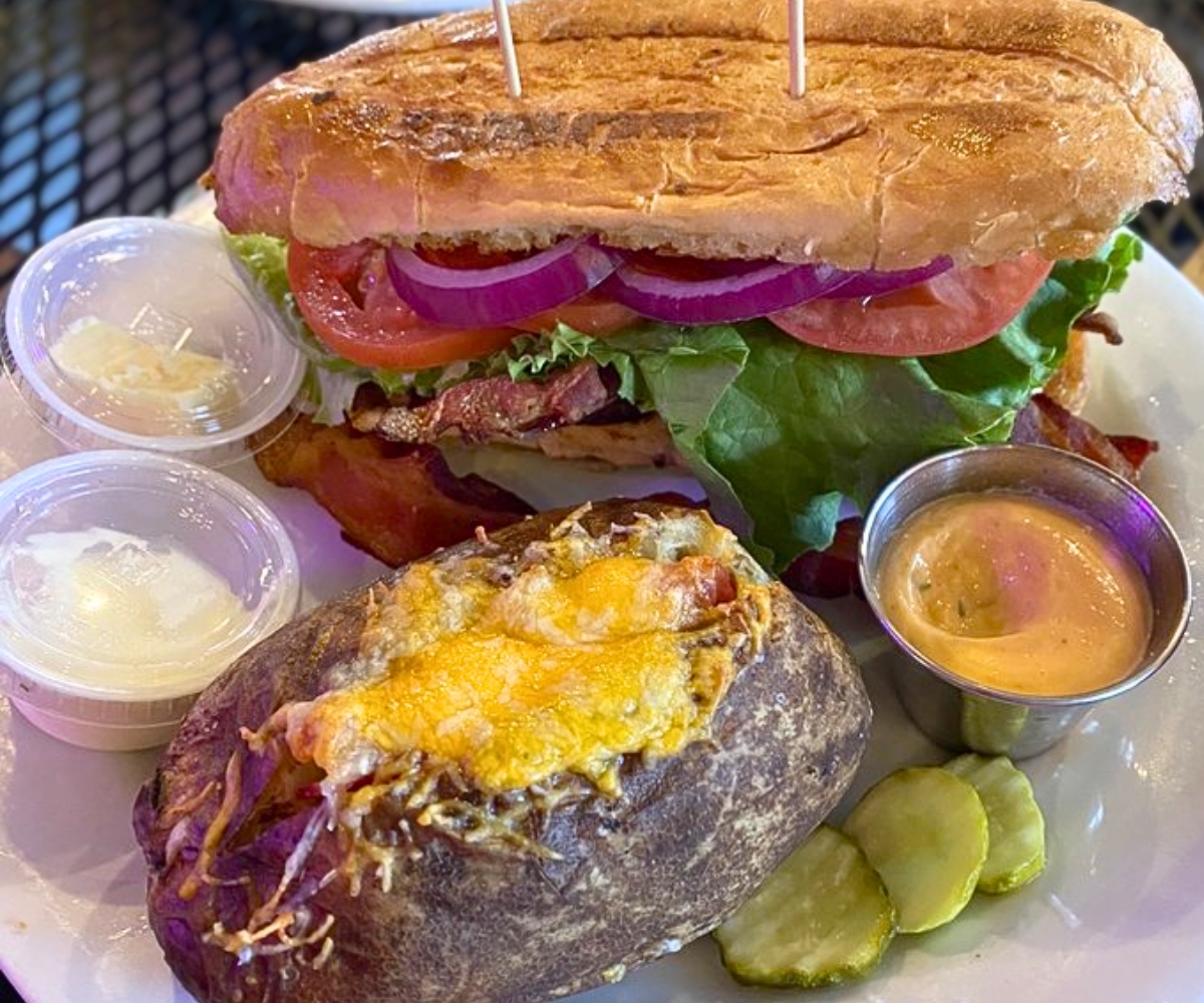 Salmon BLT at Bigg Daddys in Helen, GA