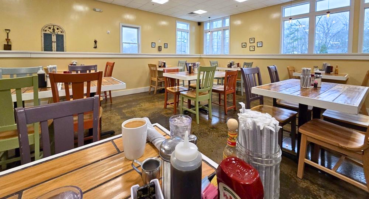 interior of SunnySide Cafe in Clemson, SC