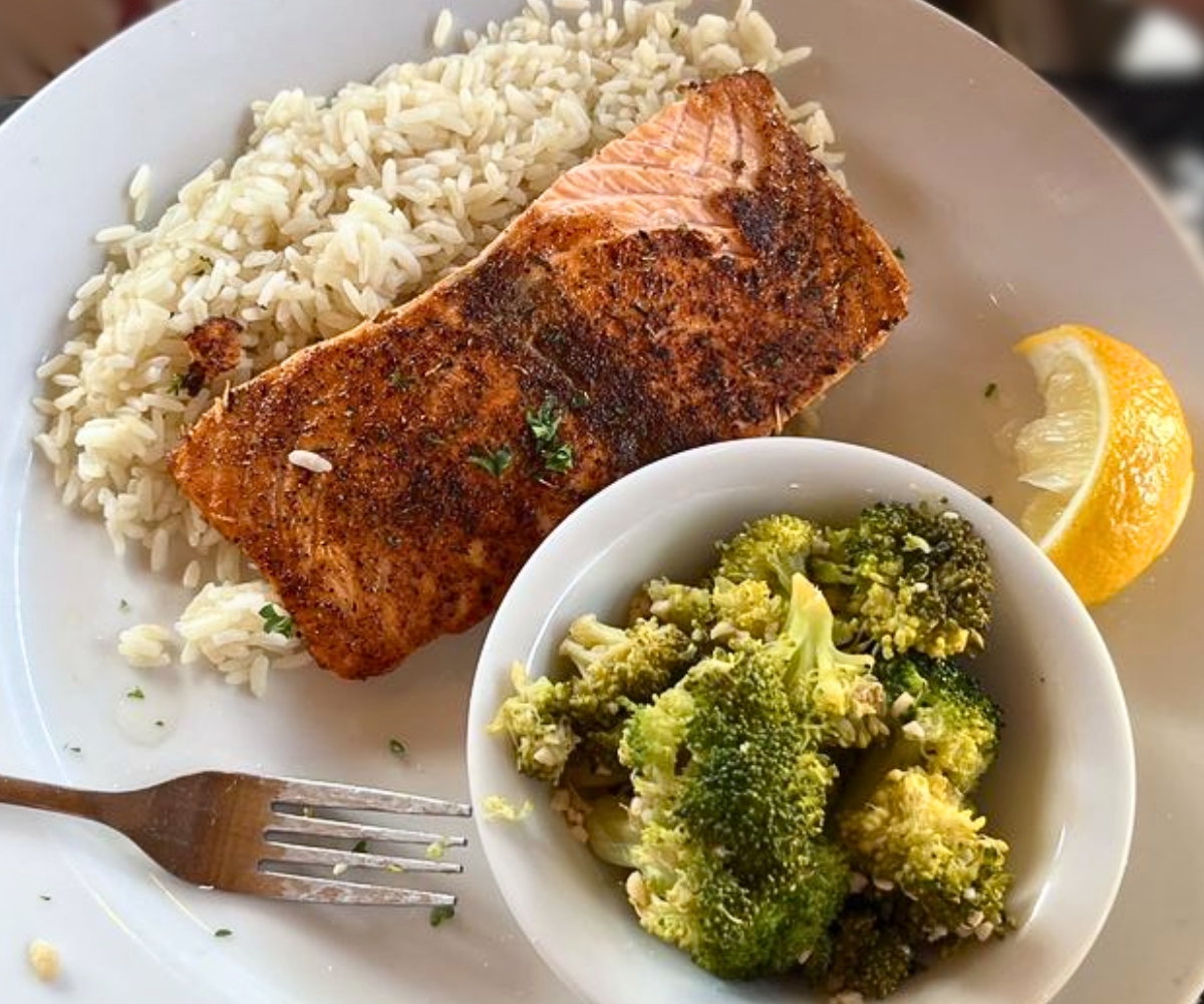salmon at Bigg Daddys in Helen, GA