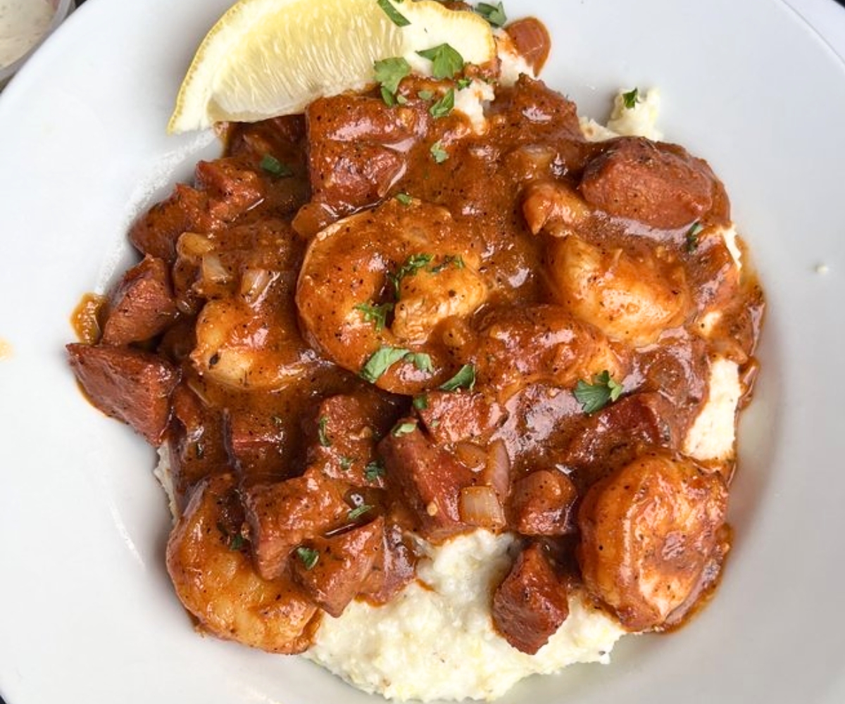 Shrimp and Grits at Bigg Daddys in Helen, Georgia