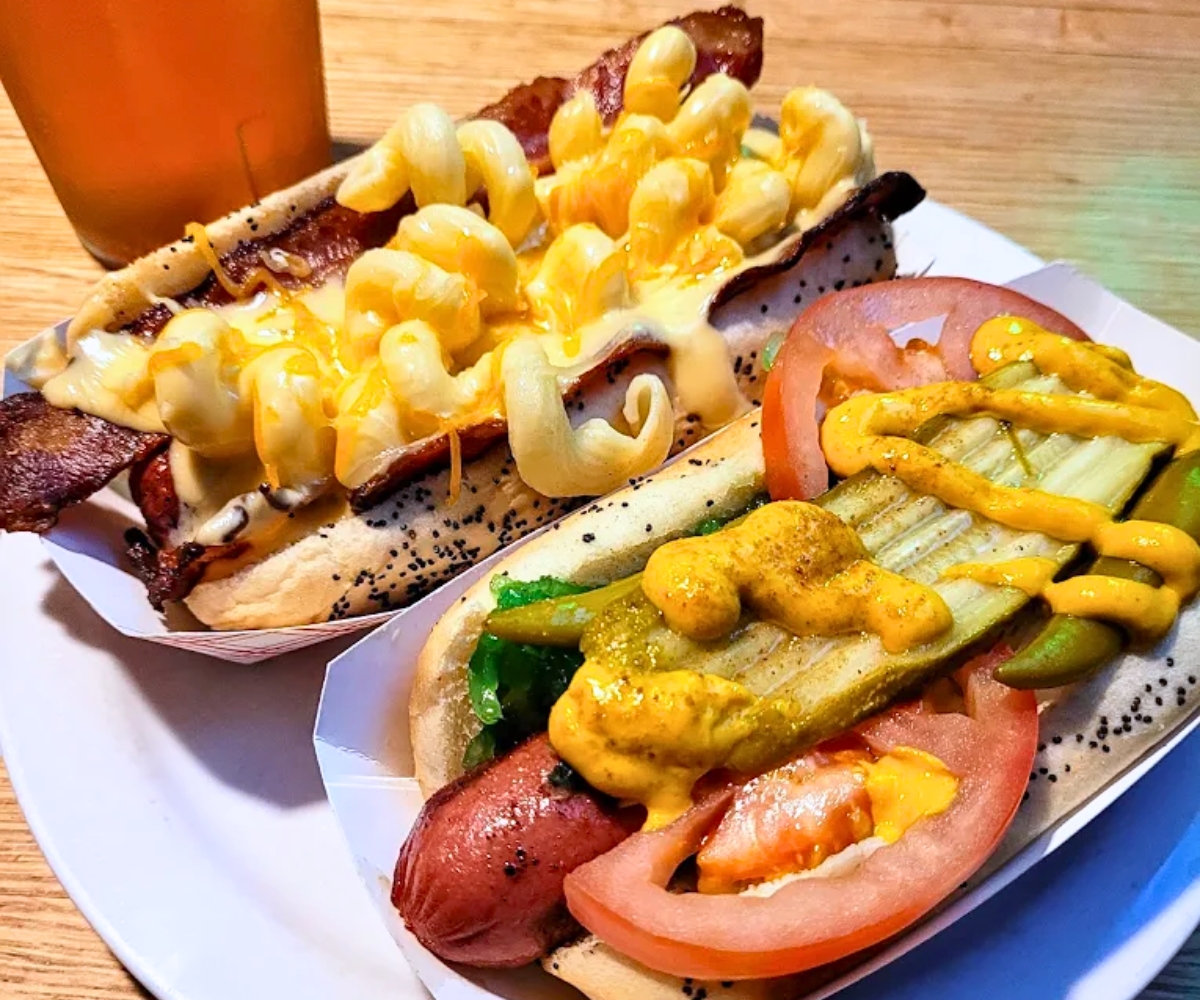 hot dogs at Dad's Pub & Grub in Monreoville, Pennsylvania