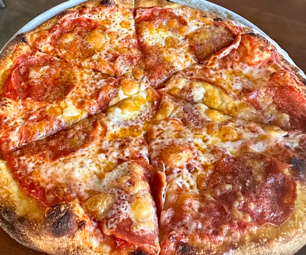 pepperoni pizza at Hill and Holler in Lewisburg, WV