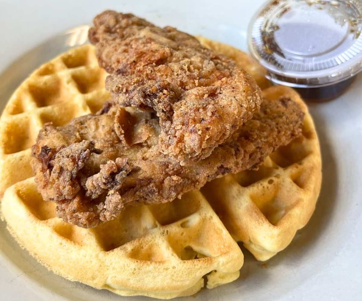 Chicken and Waffles at Mason-Dixon Cafe in Fredericksburg, Virginia
