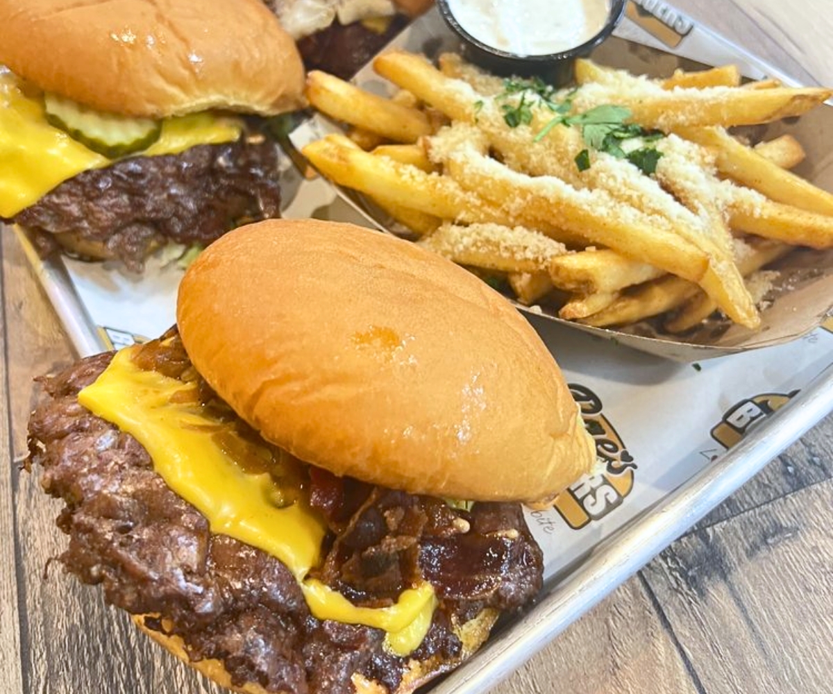 burgers at Bae's Burgers in Mooresville, NC