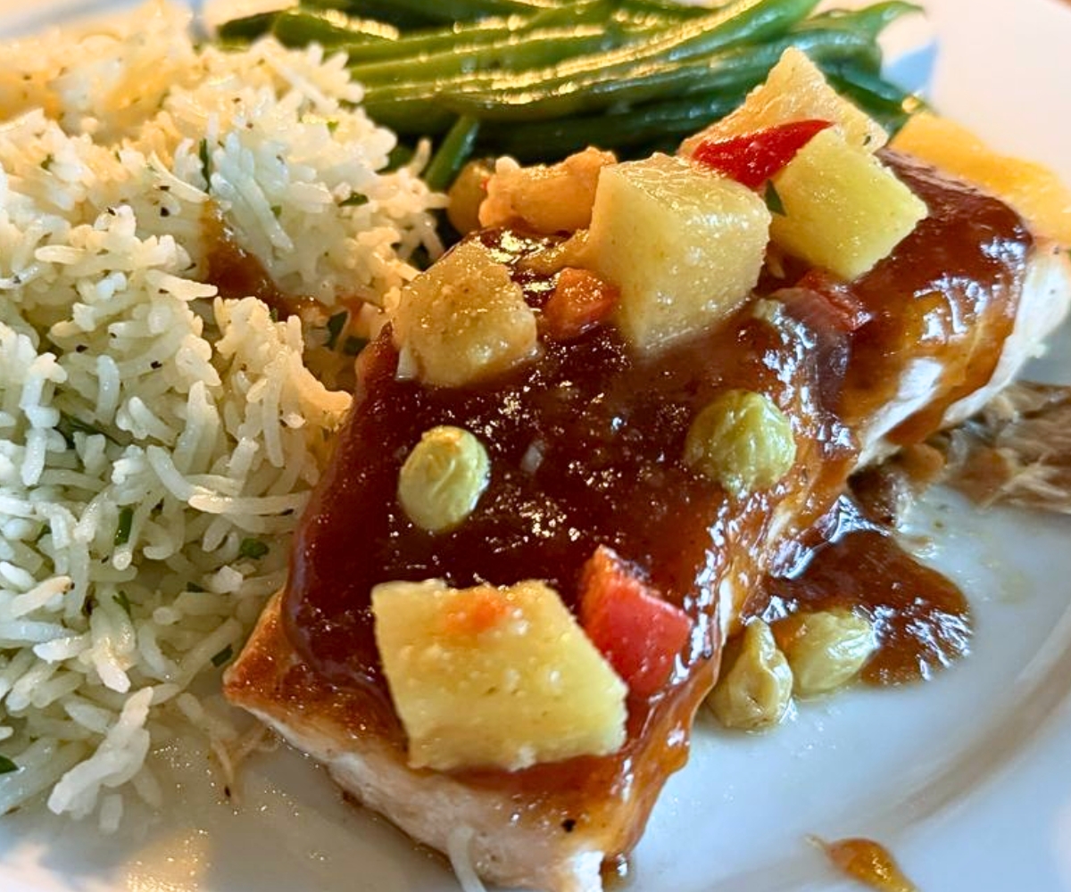 Mango Salmon at Truffles Cafe in Bluffton, SC
