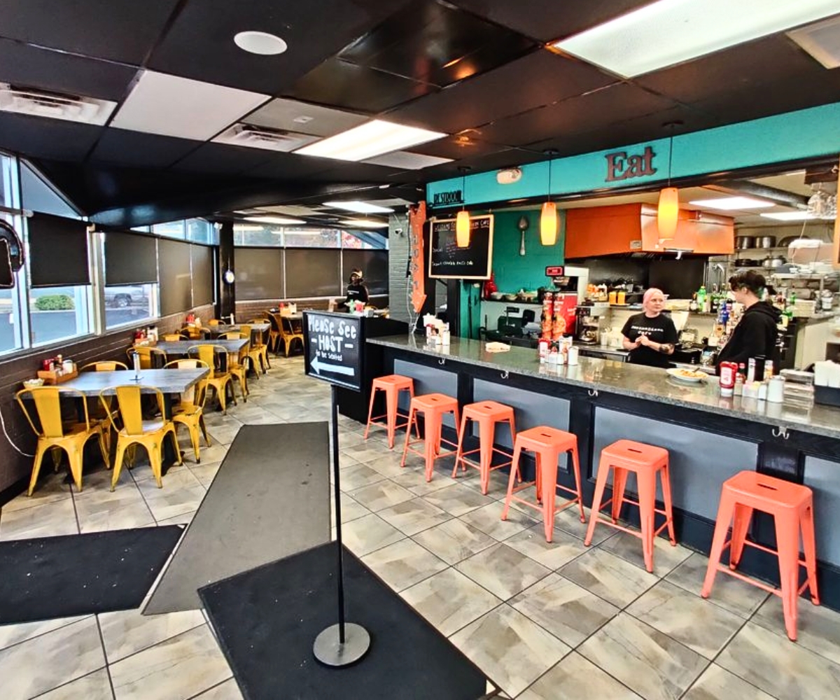 interior of at Mason-Dixon Cafe in Fredericksburg, Virginia