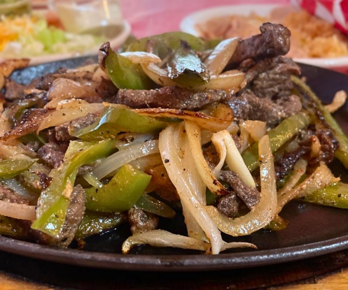 Beef Fajitas at Rizo's Restaurant in Alamogordo, New Mexico
