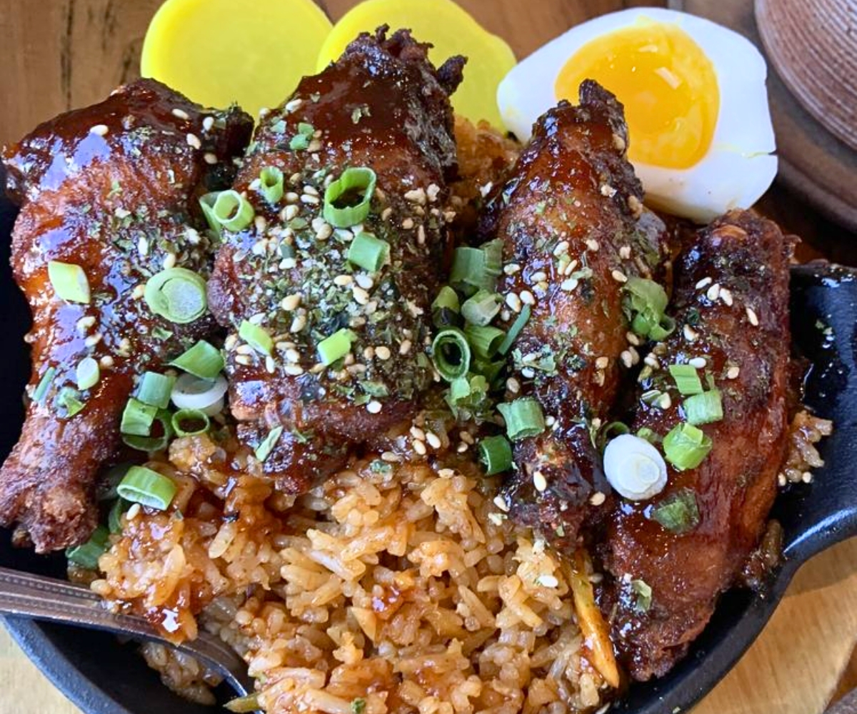 Kimchi Rice & Smoked Wings at Banana Blossom in Gretna, LA