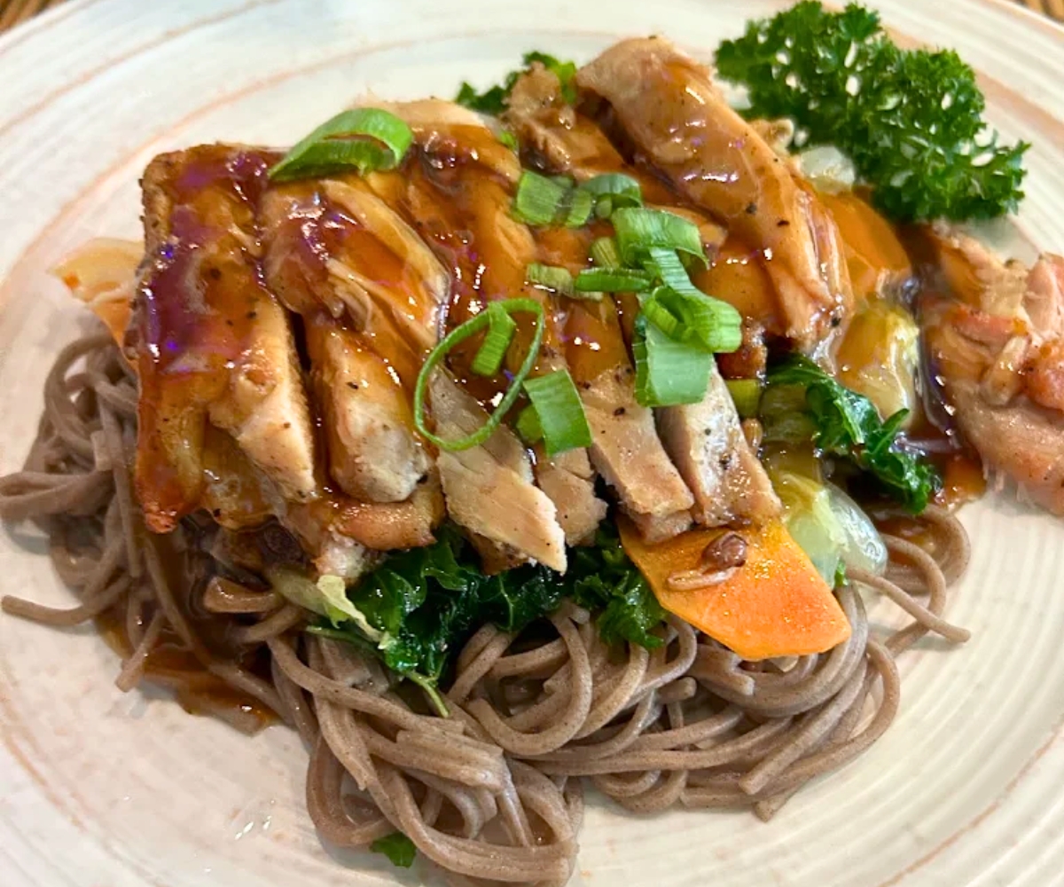 Soba Noodles at Bamboo Restaurant in Hawi, Hawaii