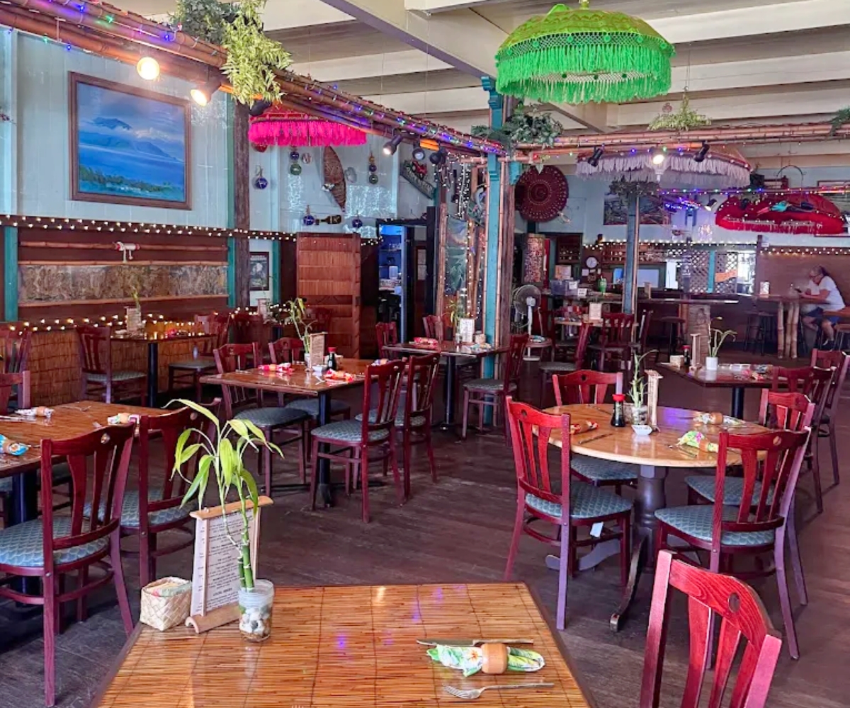interior of Bamboo Restaurant in Hawi, Hawaii