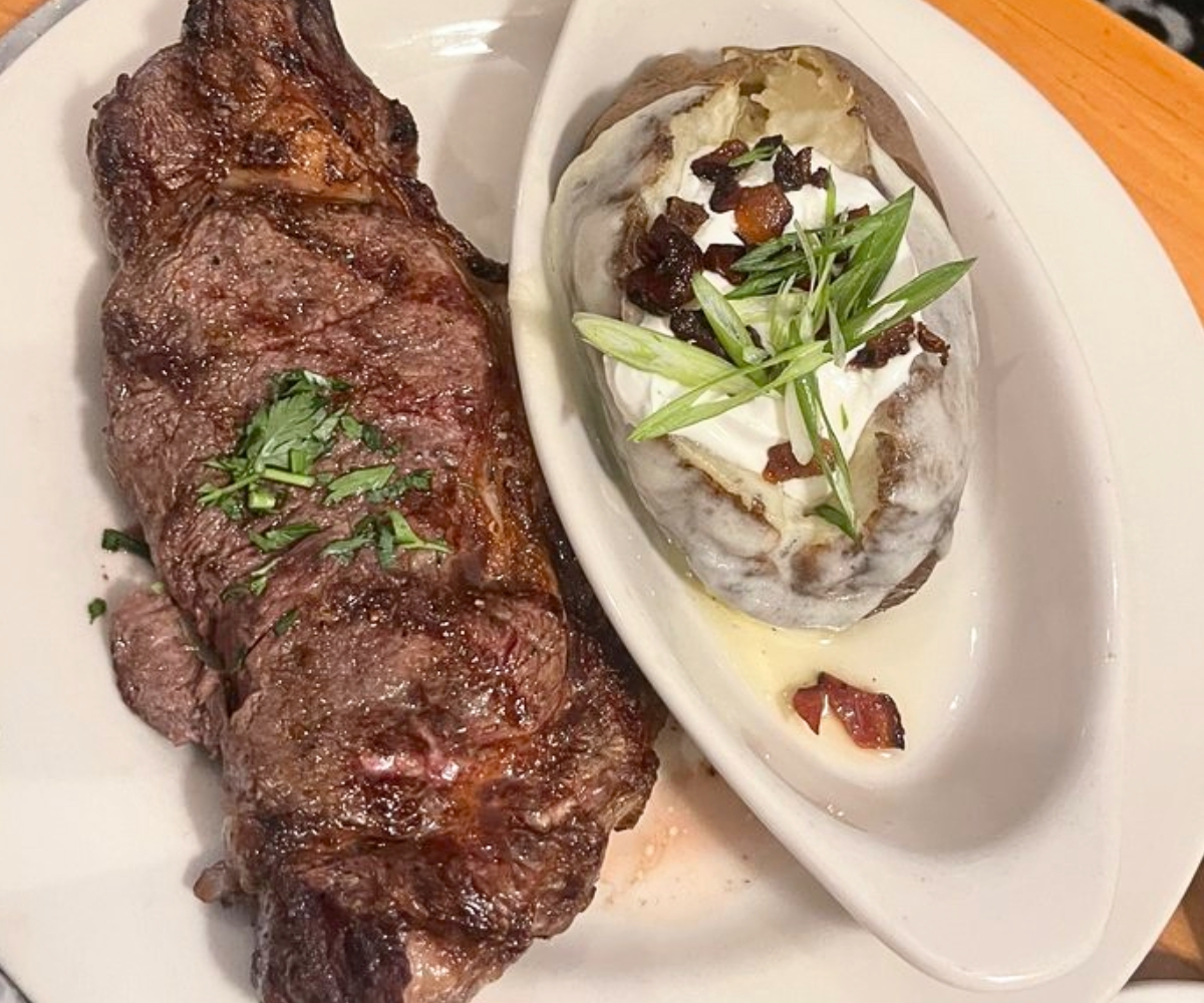 ribeye at The Mint Cafe and Bar in Belgrade, Montana